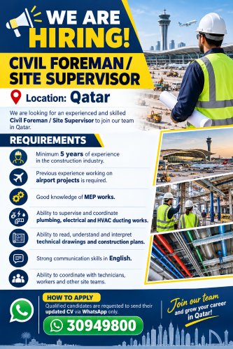 CIVIL FOREMAN / SITE SUPERVISOR