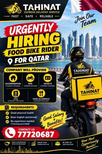Urgently hiring for bike riders