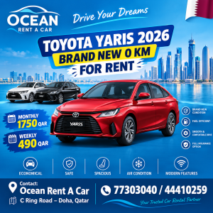 BRAND NEW - TOYOTA YARIS FOR RENT