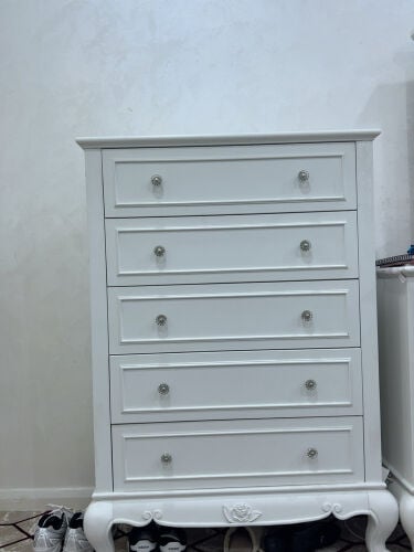 تسريحة أدراج بيضاء 5 ادراج