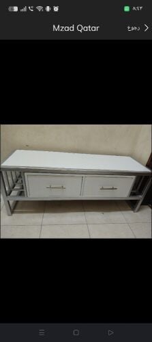 A heavy and sturdy iron TV stand