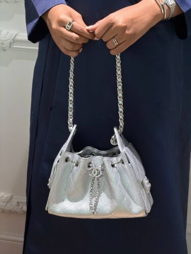 COCO 25 Small Handbag Silvery