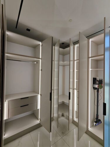 Modern Wall Cabinet & TV Decor Work