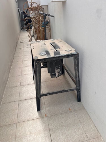 big wood grinder with metal 