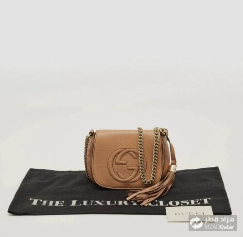 Gucci Beige Leather new Made in Ita